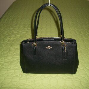 Coach Black Christie Carryall in Crossgrain Leather F-57525